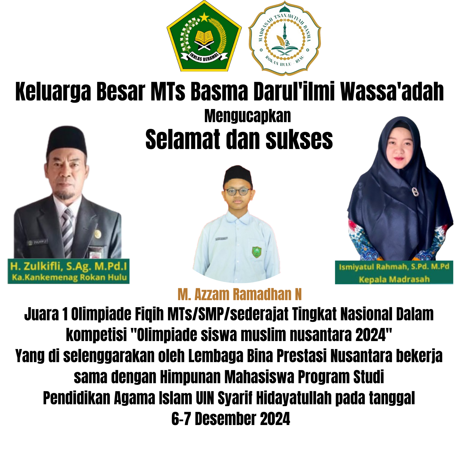 M. Azzam Ramadhan gold Medali